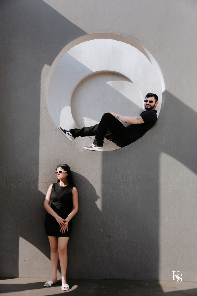 Couple photoshoot at The Picture Villa Gurugram captured with modern editorial photography style.